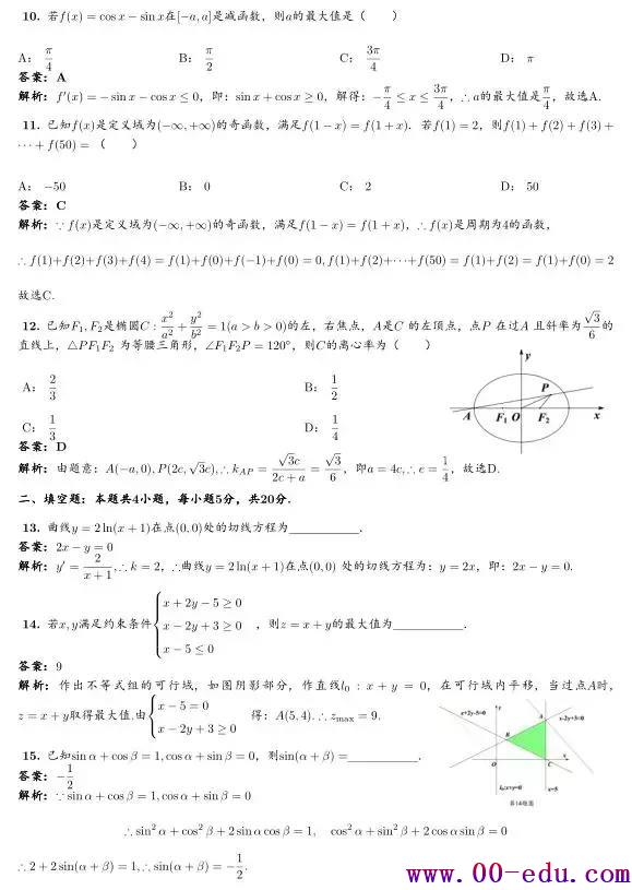 2018ȫʡ<a href=http://www.00-edu.com/edu-info-1077-0.html target=_blank class=infotextkey>߿</a>ѧ⼰ϼеˢɻ