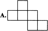 下列图形中,不是正方体表面展开图的是[]-六年级数学